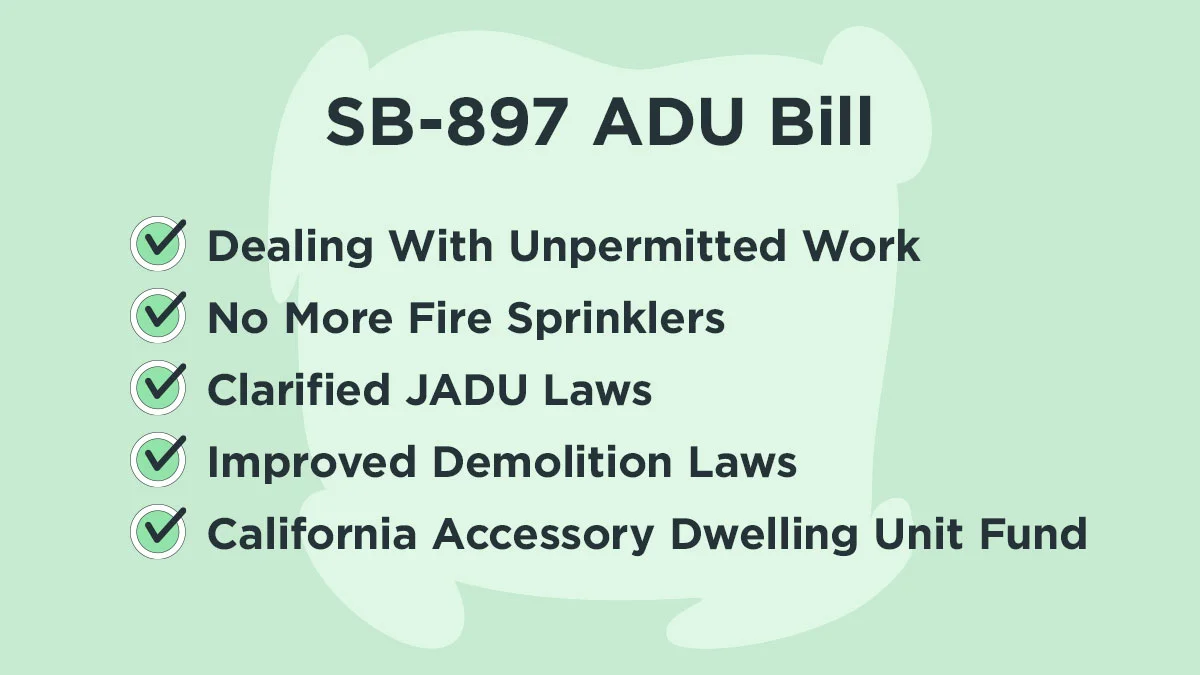 New SB 897 ADU Laws